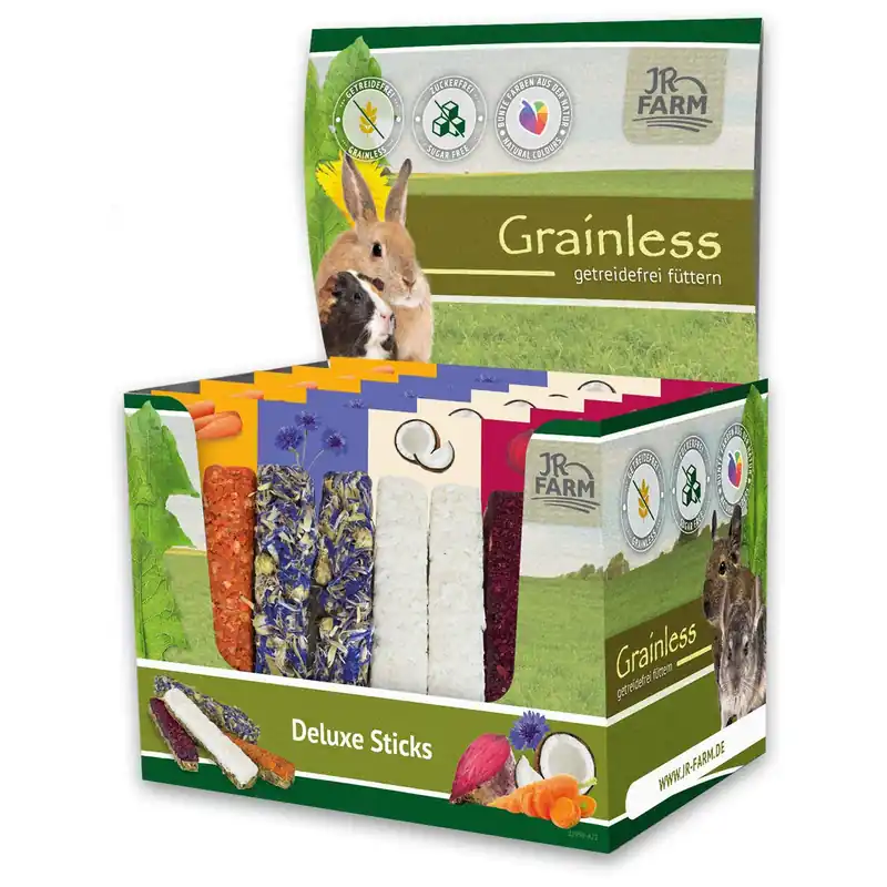 Preisreduziert Sparpaket 2 x 90 g JR Farm Grainless Deluxe Sticks Nager Snack